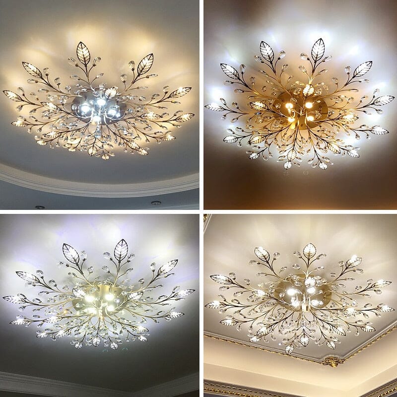Liora Crystal Wall Chandelier — Cut Facets And Floral Silhouette