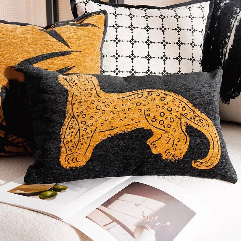 Lyra Linen and Cotton Embroidered Horse Pillow Cover