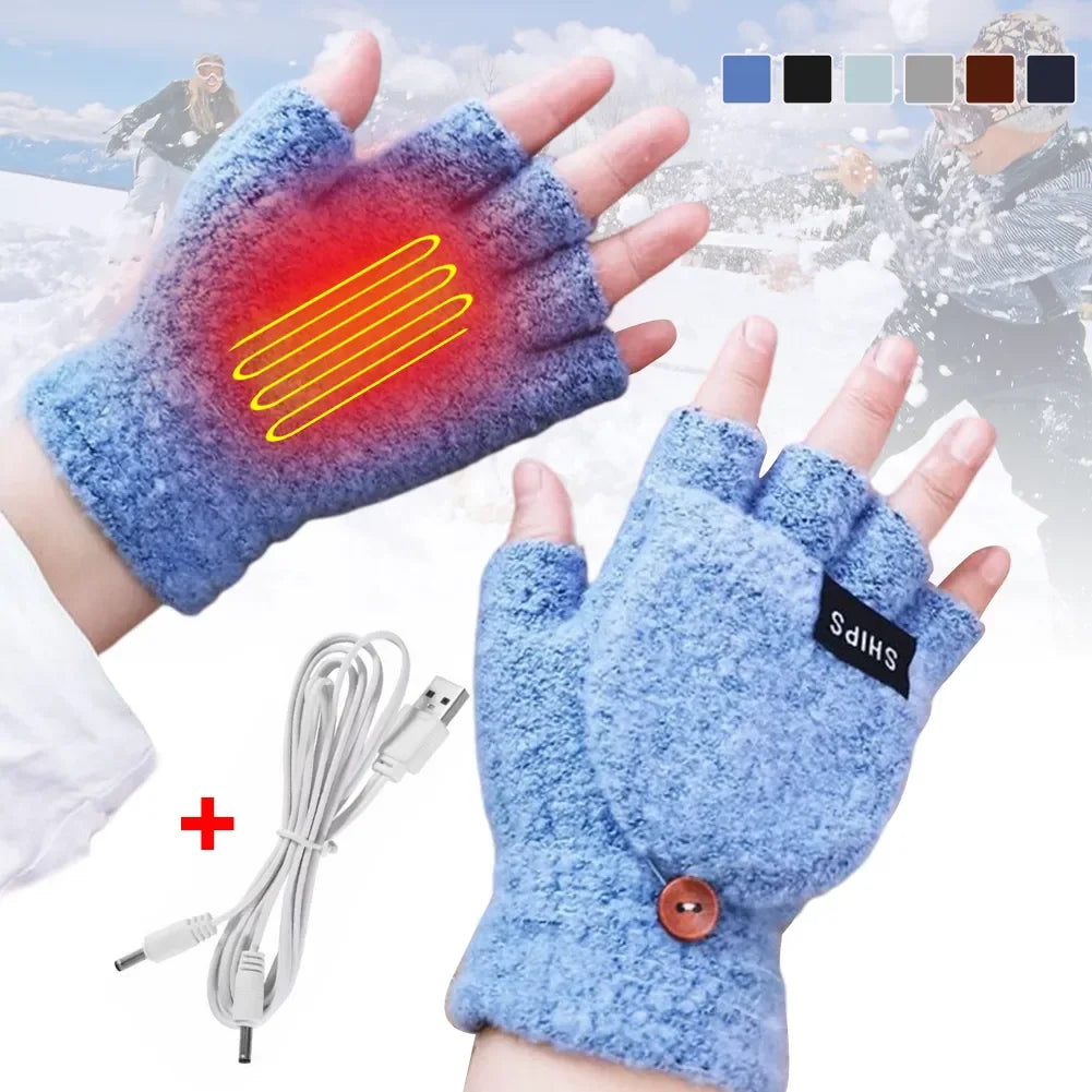 Gants chauffants rechargeables par USB avec trois niveaux de chaleur - Souliia