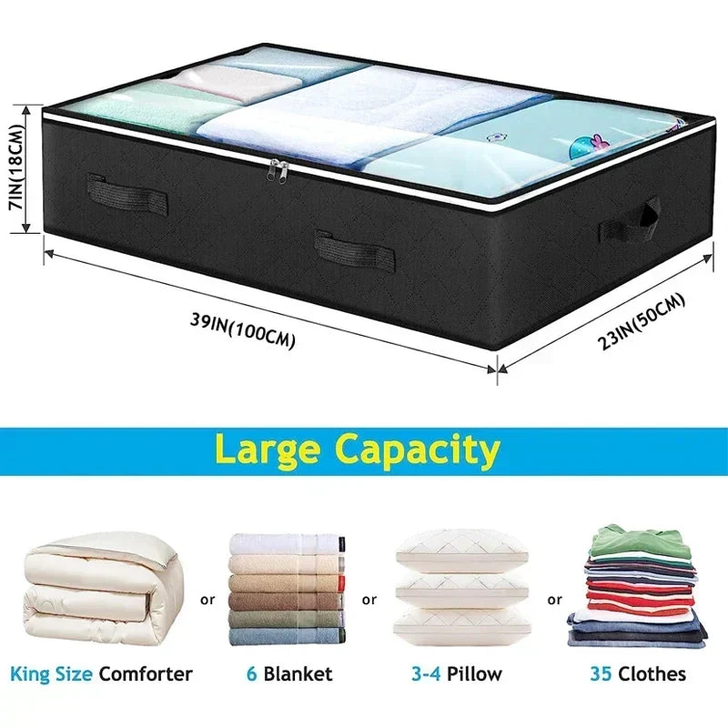 Set of 2 Underbed Storage Bags 90L - Souliia