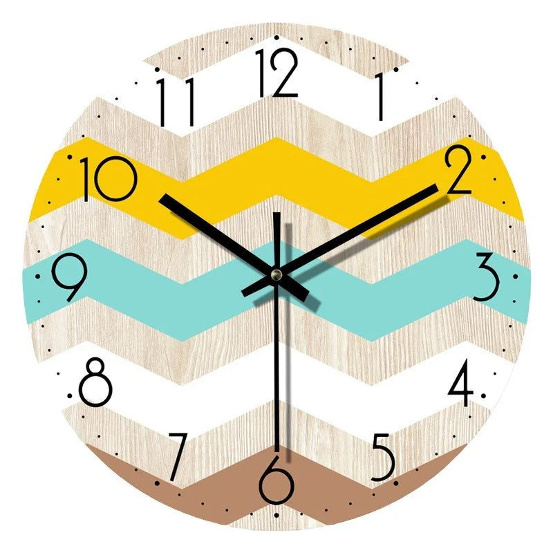 Wood Grain Wall Clock with Elegant Timber Finish - Souliia