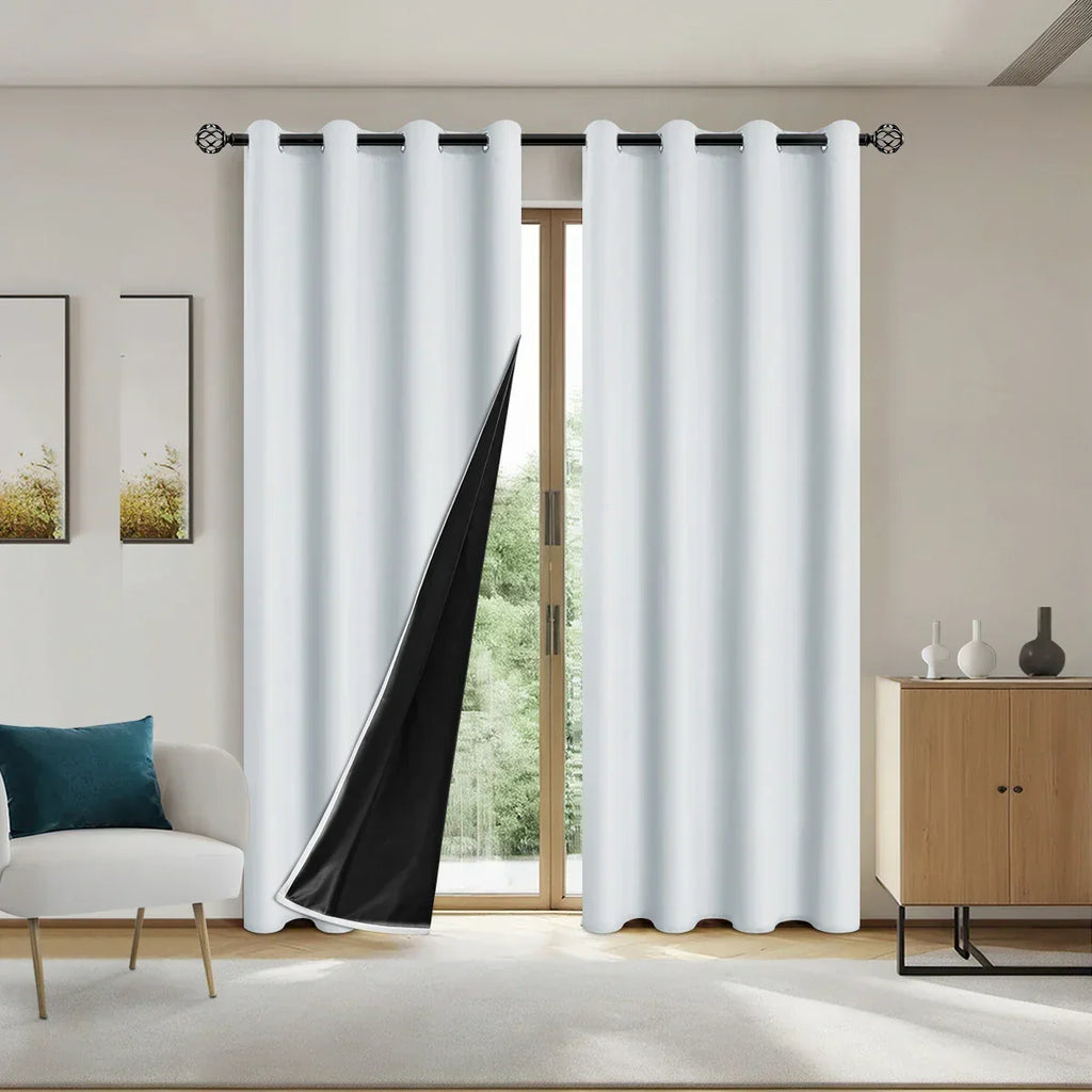 Luxedrape 100% Blackout Draperies — Coated Lining, Temperature Regulating Finish
