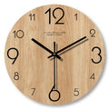 Wood Grain Wall Clock with Elegant Timber Finish - Souliia