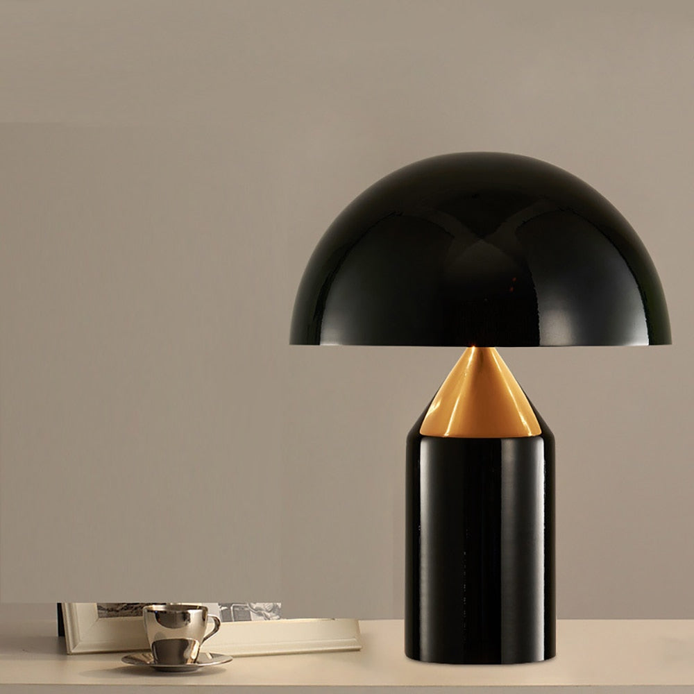 Nova Nordic Table Lamp — Gentle Touch Control, Black White Gold