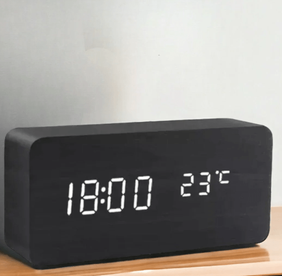 Voice-Activated LED Clock for Any Room - LumaWood Design - Souliia
