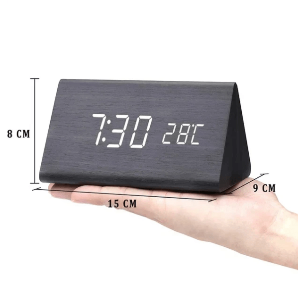 Voice-Activated LED Clock for Any Room - LumaWood Design - Souliia