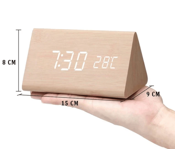 Voice-Activated LED Clock for Any Room - LumaWood Design - Souliia