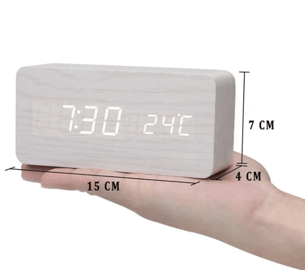 Voice-Activated LED Clock for Any Room - LumaWood Design - Souliia
