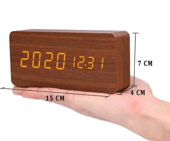 Voice-Activated LED Clock for Any Room - LumaWood Design - Souliia