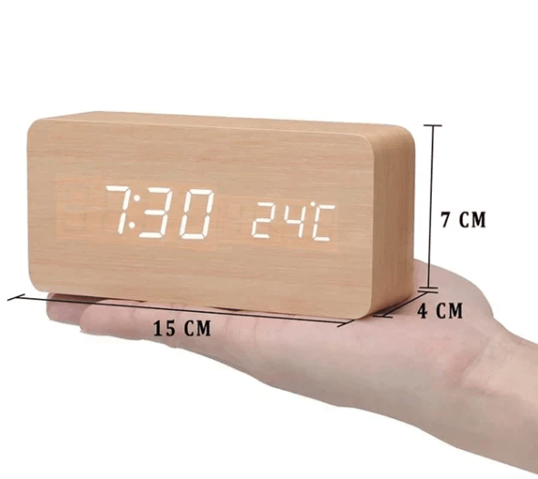 Voice-Activated LED Clock for Any Room - LumaWood Design - Souliia