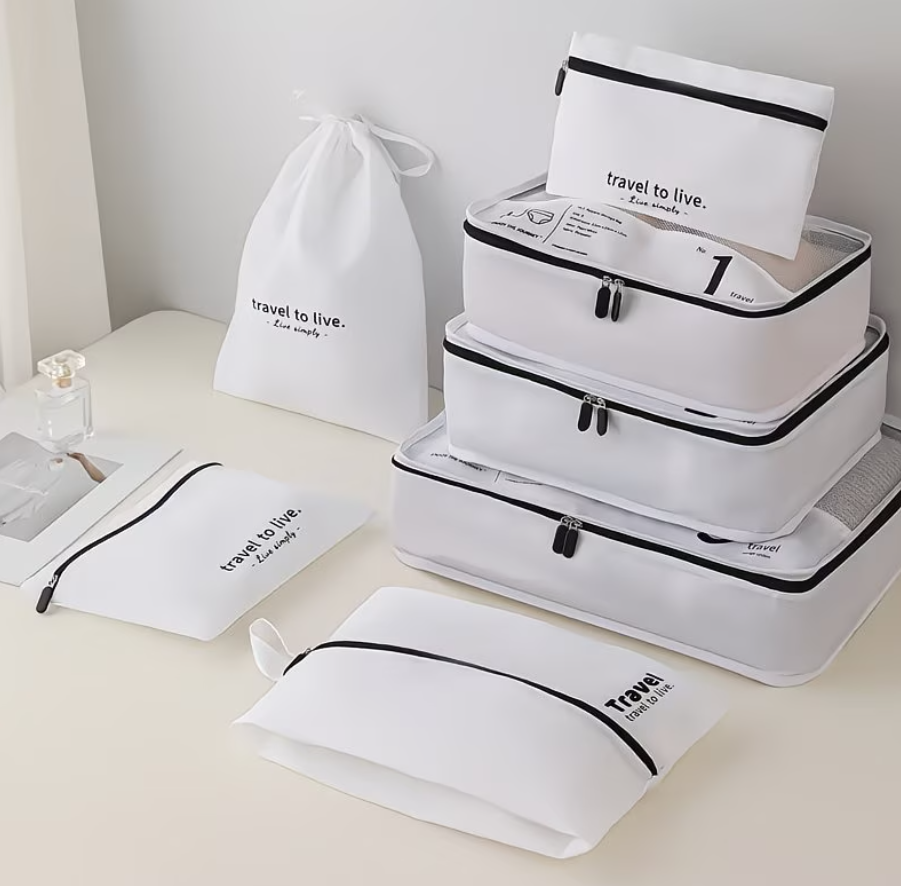 防水性7点セットの旅行用荷物整理バッグ - Souliia