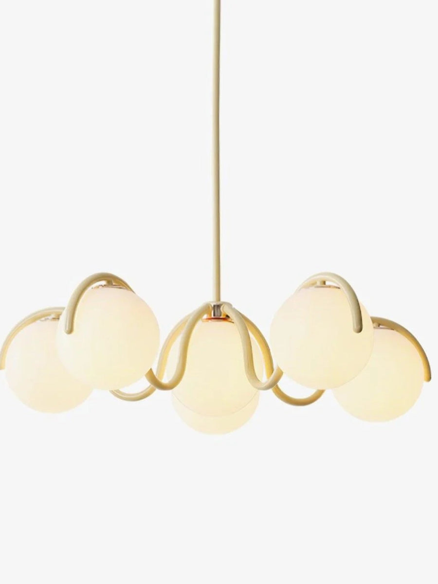Sculptural Linear Chandelier with Elegantly Curved Profile | Souliia