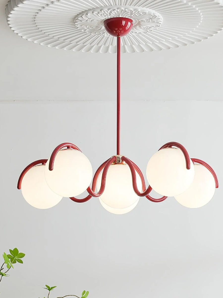 Sculptural Linear Chandelier with Elegantly Curved Profile | Souliia