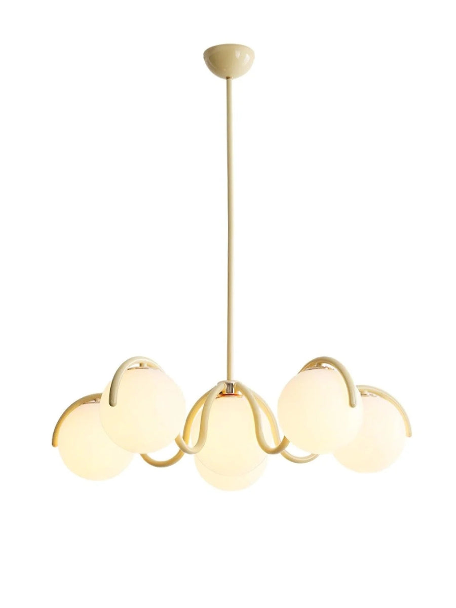 Sculptural Linear Chandelier with Elegantly Curved Profile | Souliia