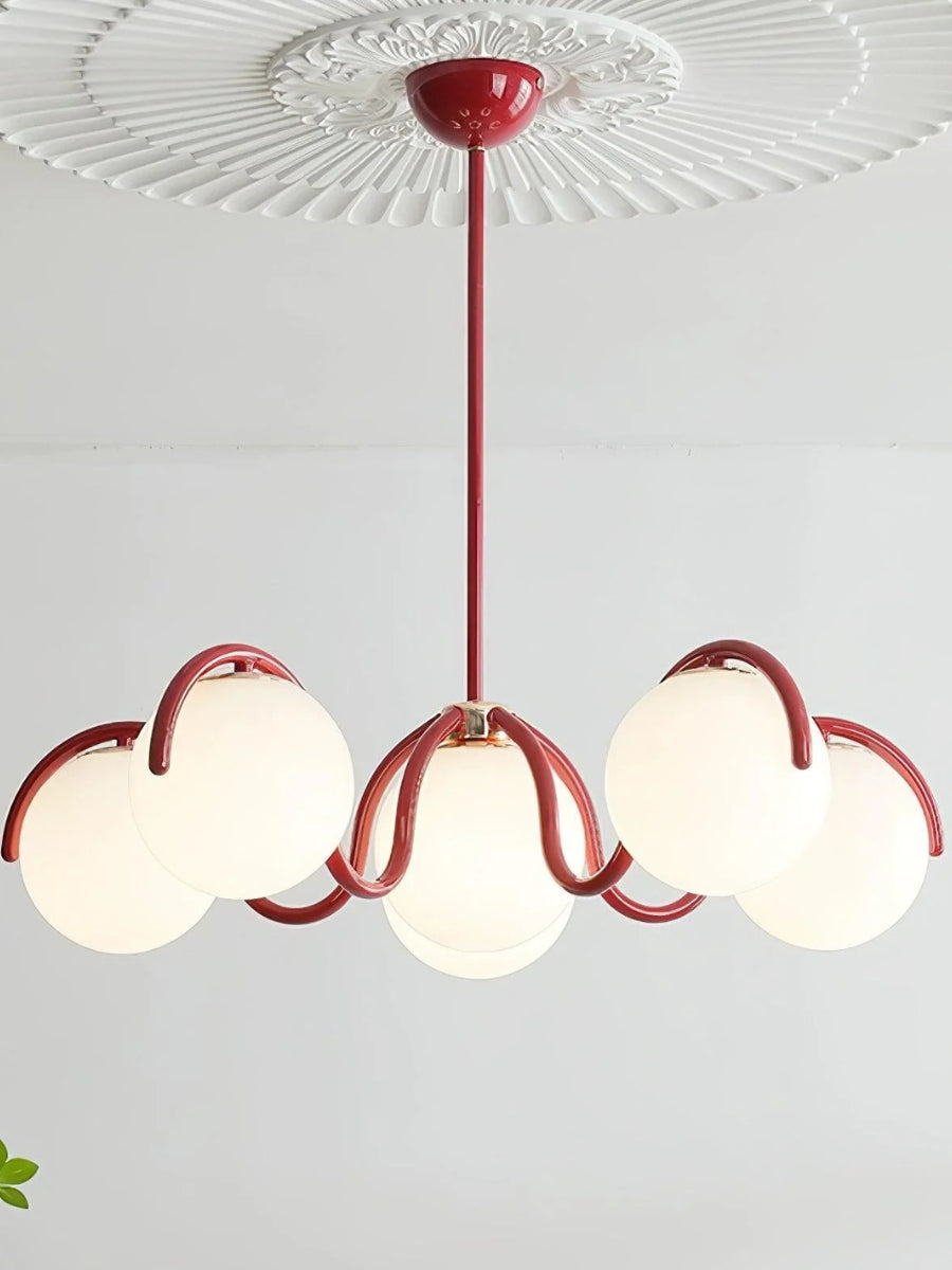 Sculptural Linear Chandelier with Elegantly Curved Profile | Souliia