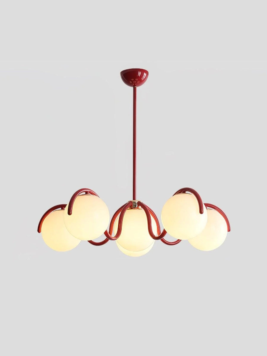 Sculptural Linear Chandelier with Elegantly Curved Profile | Souliia