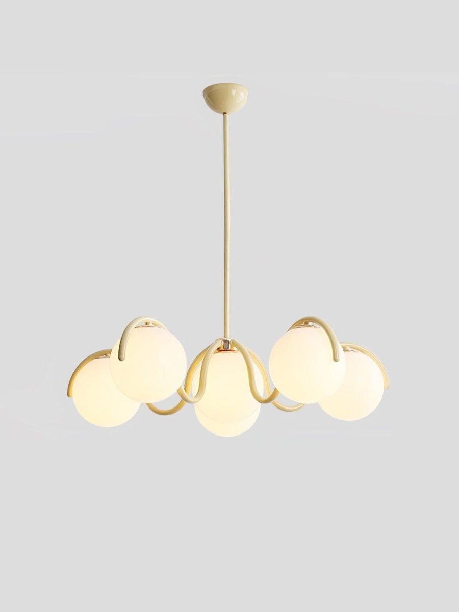 Sculptural Linear Chandelier with Elegantly Curved Profile | Souliia