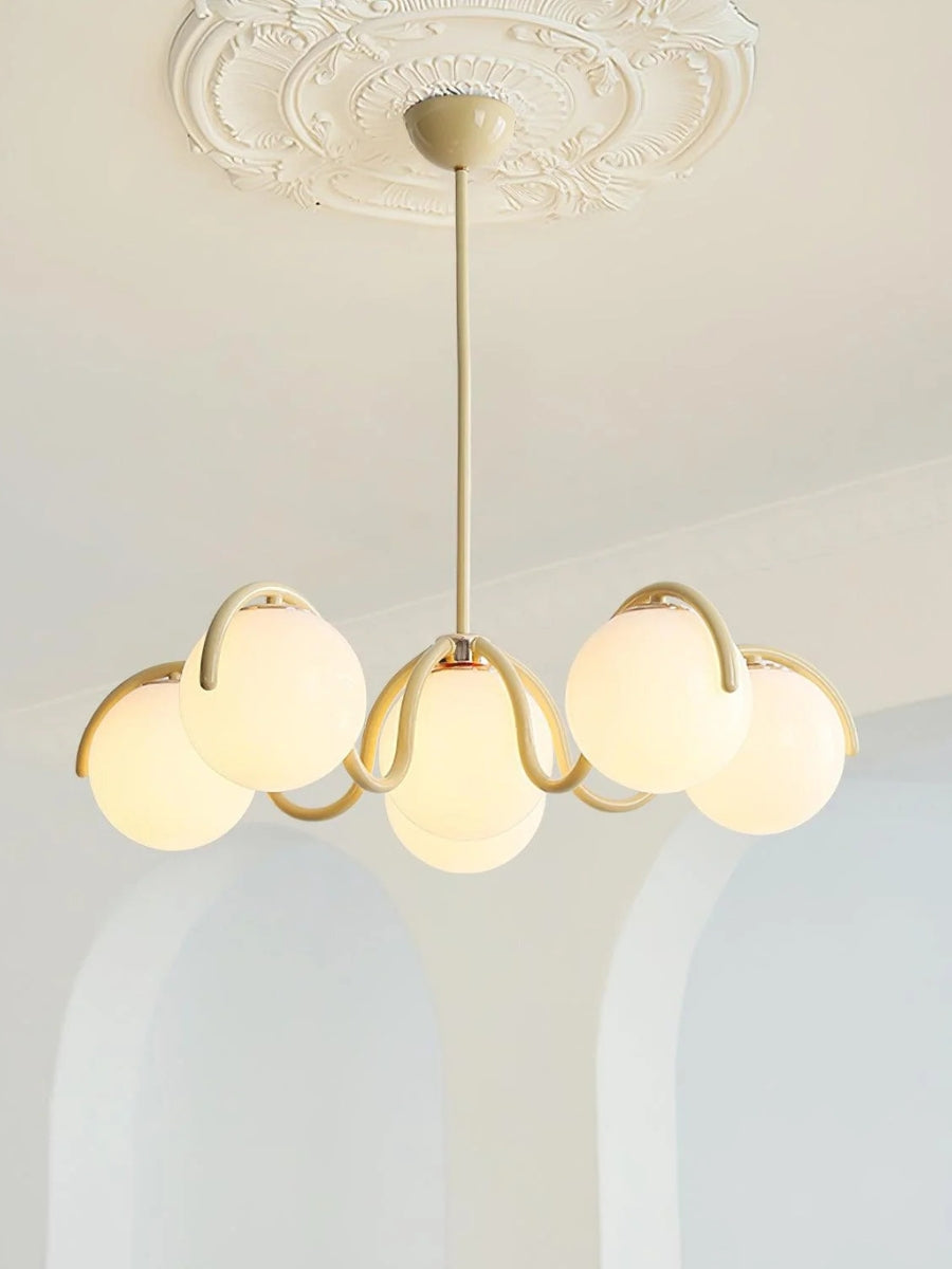 Sculptural Linear Chandelier with Elegantly Curved Profile | Souliia