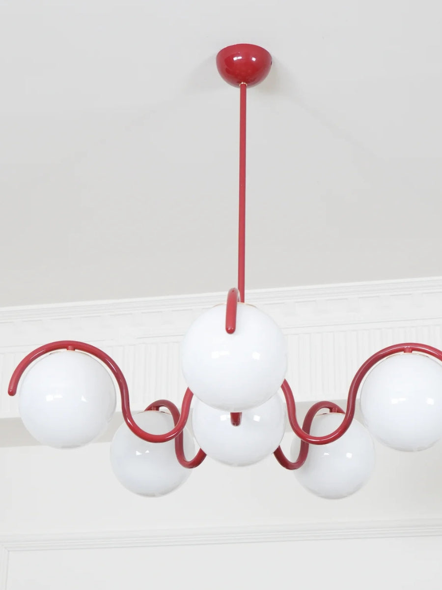 Sculptural Linear Chandelier with Elegantly Curved Profile | Souliia