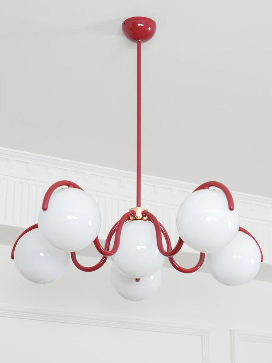 Sculptural Linear Chandelier with Elegantly Curved Profile | Souliia