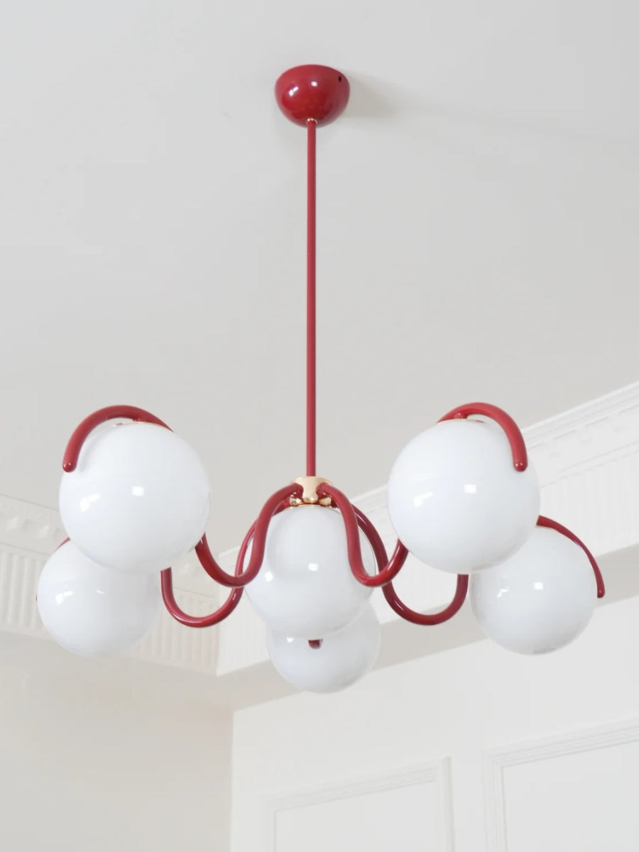 Sculptural Linear Chandelier with Elegantly Curved Profile | Souliia