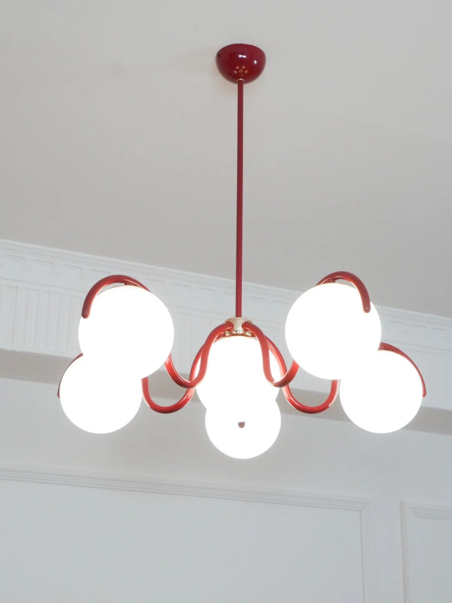 Sculptural Linear Chandelier with Elegantly Curved Profile | Souliia