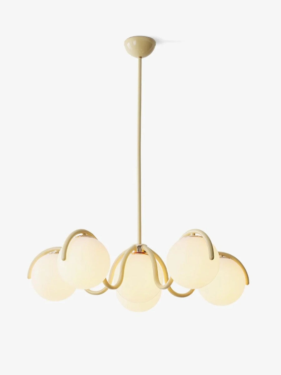 Sculptural Linear Chandelier with Elegantly Curved Profile | Souliia