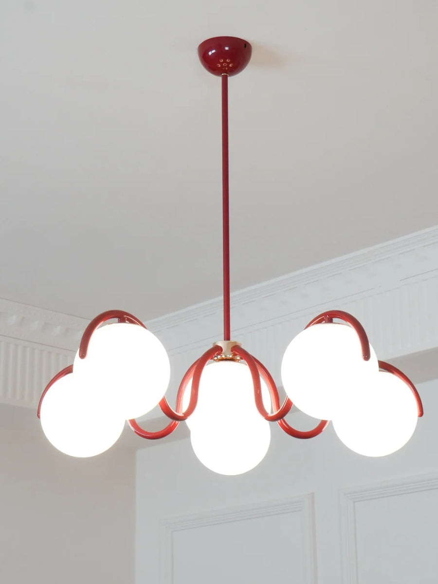 Sculptural Linear Chandelier with Elegantly Curved Profile | Souliia