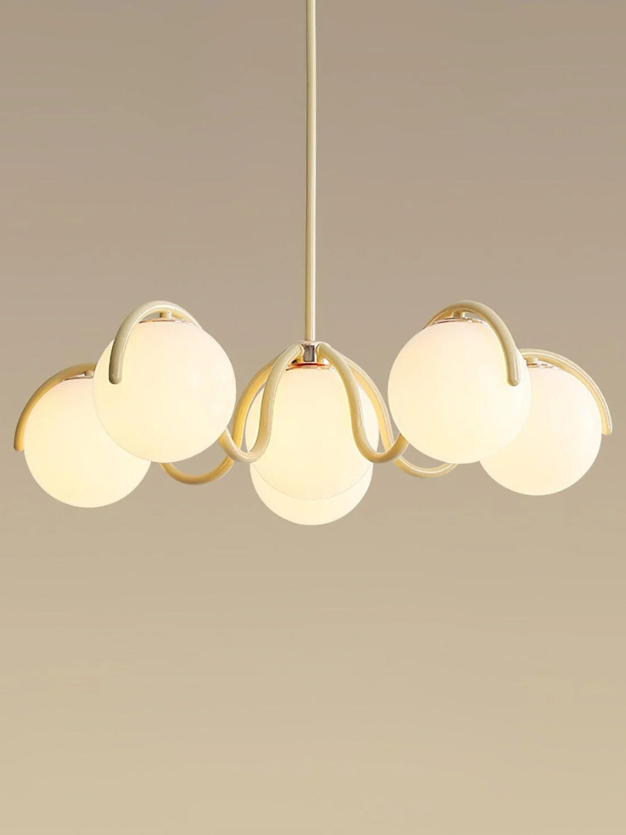 Sculptural Linear Chandelier with Elegantly Curved Profile | Souliia