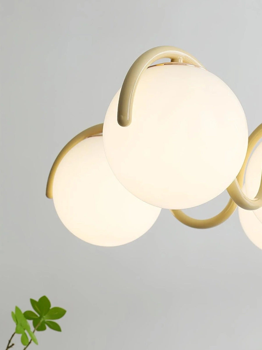Sculptural Linear Chandelier with Elegantly Curved Profile | Souliia