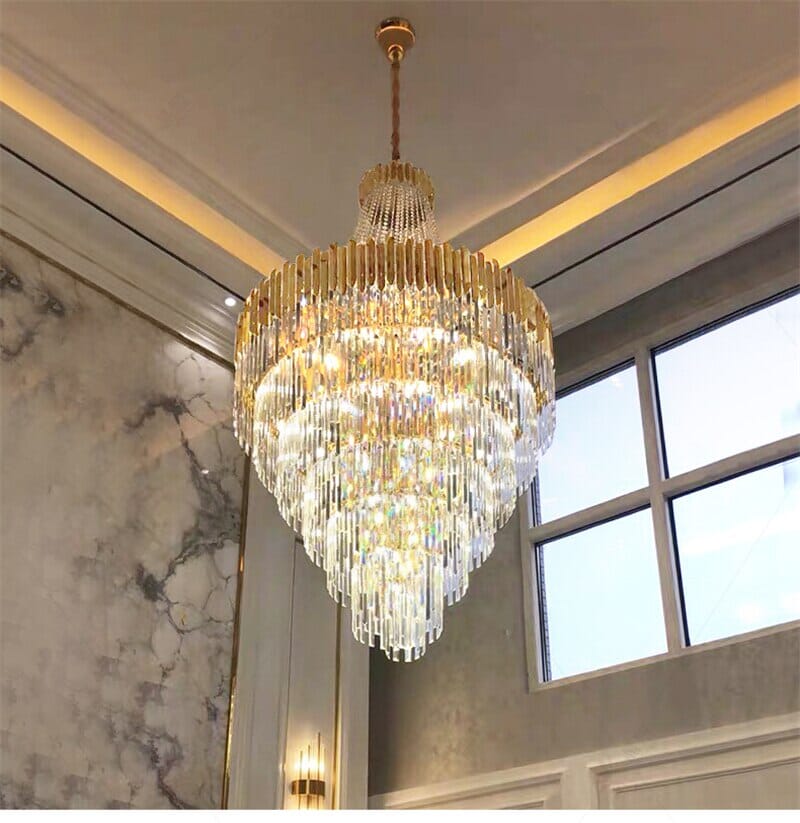 Luminara Crystal Chandelier – Cut Crystal Accents, Refracting Light Design