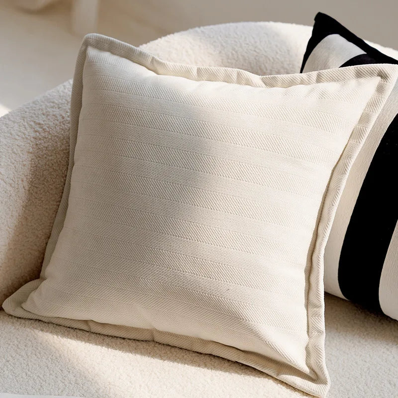 Lyra Linen and Cotton Embroidered Horse Pillow Cover