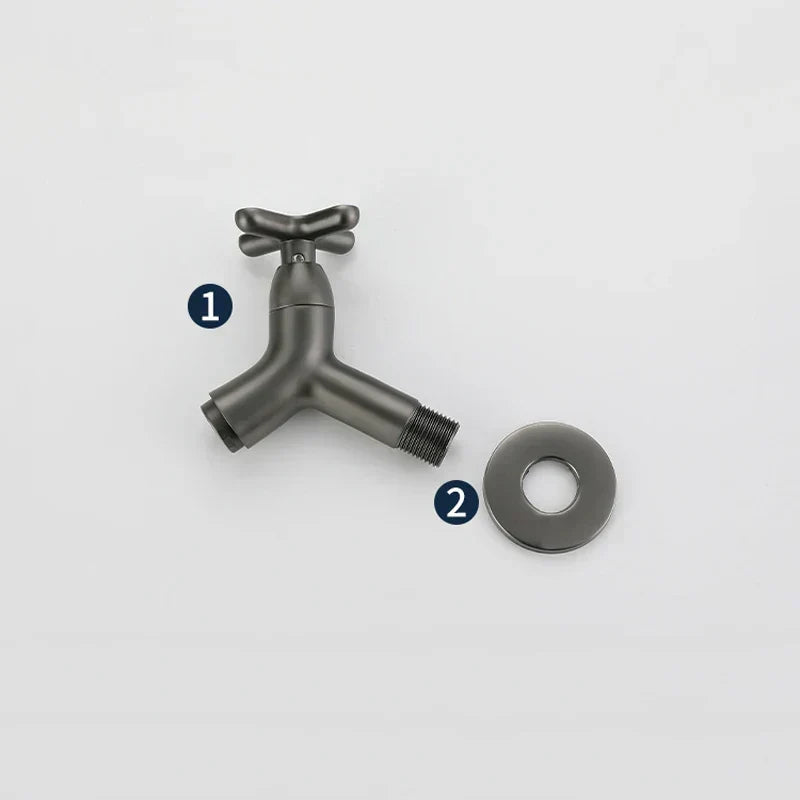 BrassFlow – Wall-Mounted Cold Water Tap in Solid Brass