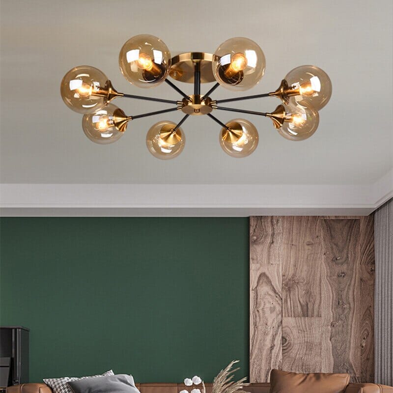 Luna Chandelier — Remote Lighting Control Switch, Emerald Glass Orb Assembly