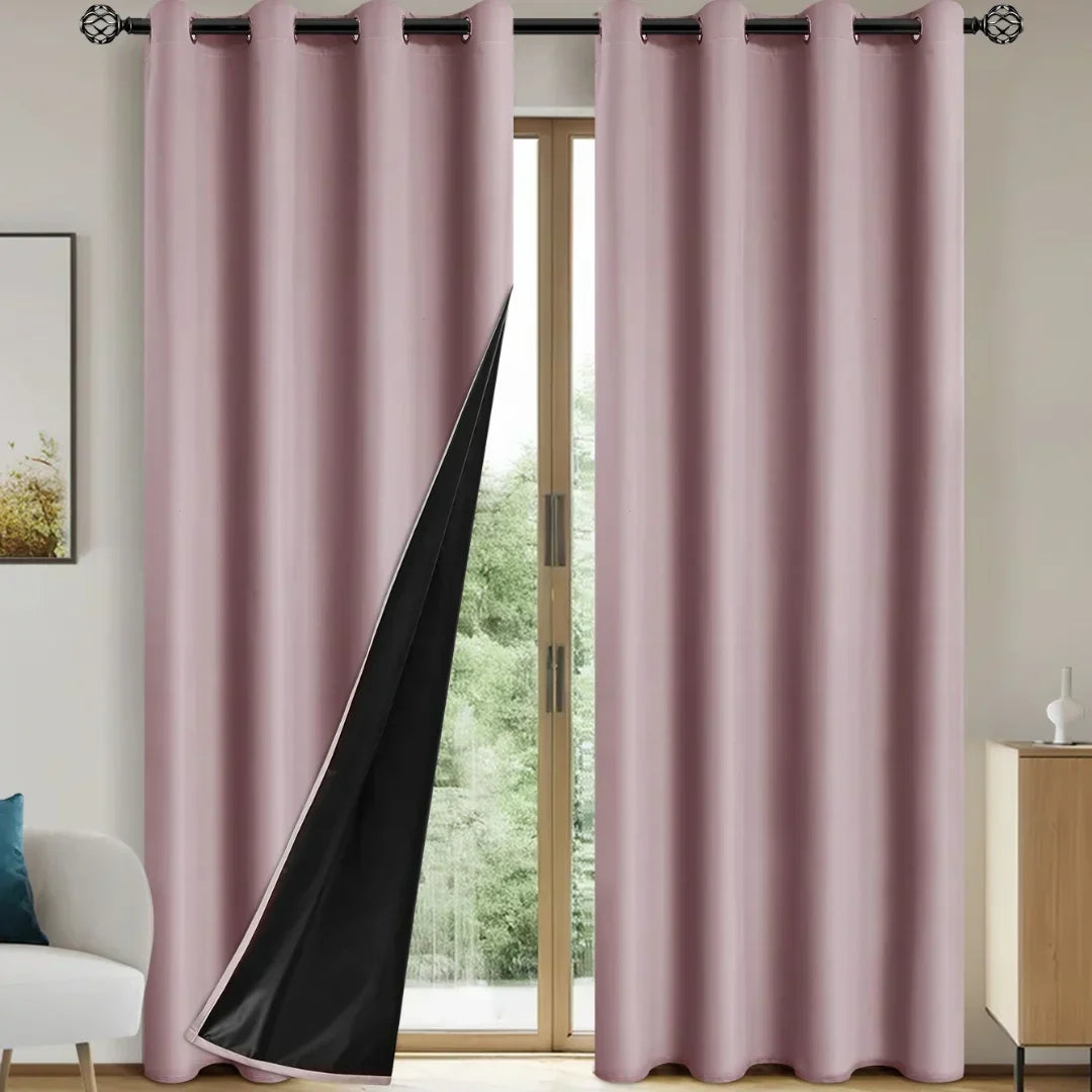 Luxedrape 100% Blackout Draperies — Coated Lining, Temperature Regulating Finish