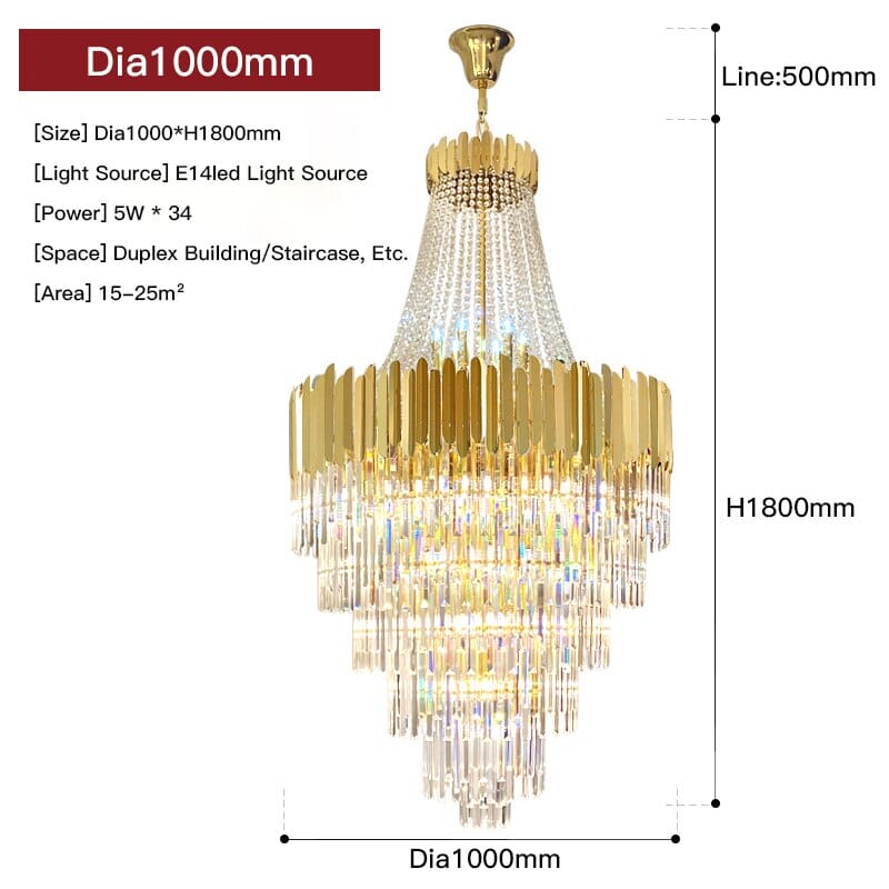 Luminara Crystal Chandelier – Cut Crystal Accents, Refracting Light Design
