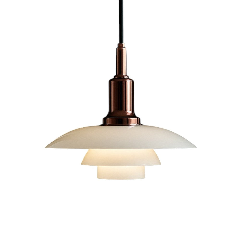 Nordell Scandinavian Pendant Lamp — Glass and Metal Build, Tabletop Stand, Focused Downlight