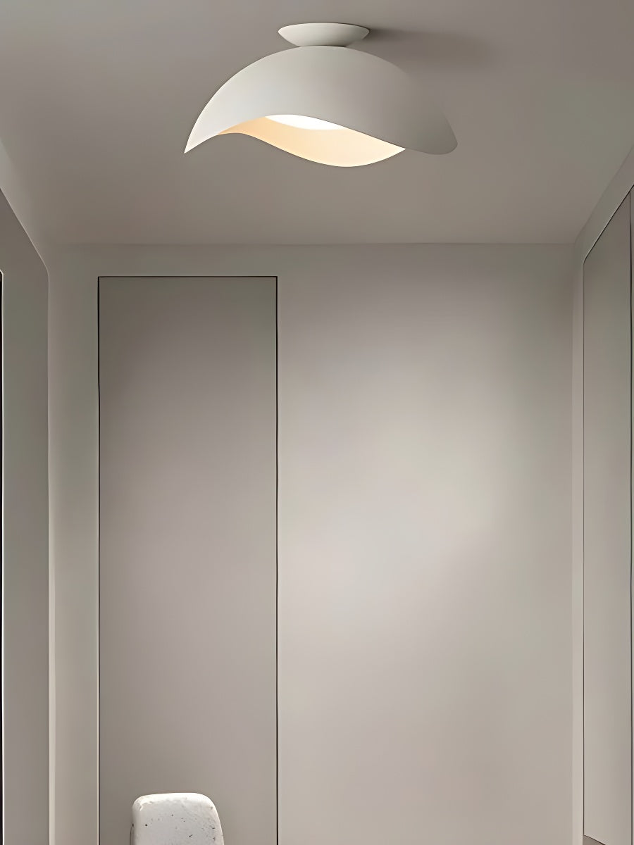 Simple Metal Wave Ceiling Light For Hallway | Souliia