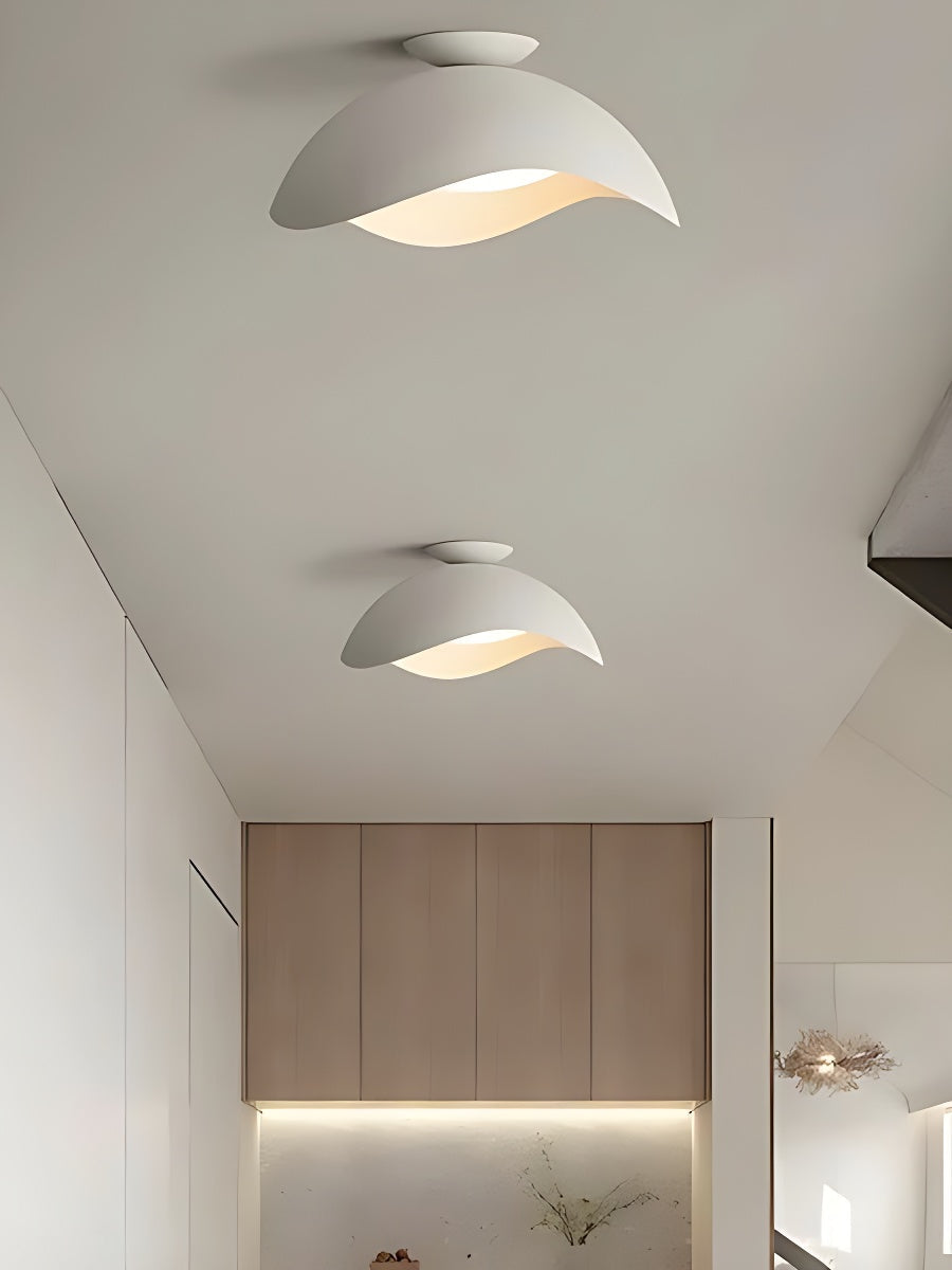 Simple Metal Wave Ceiling Light For Hallway | Souliia