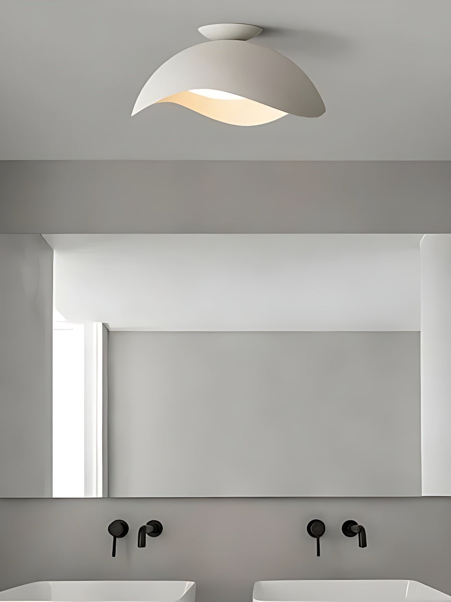 Simple Metal Wave Ceiling Light For Hallway | Souliia