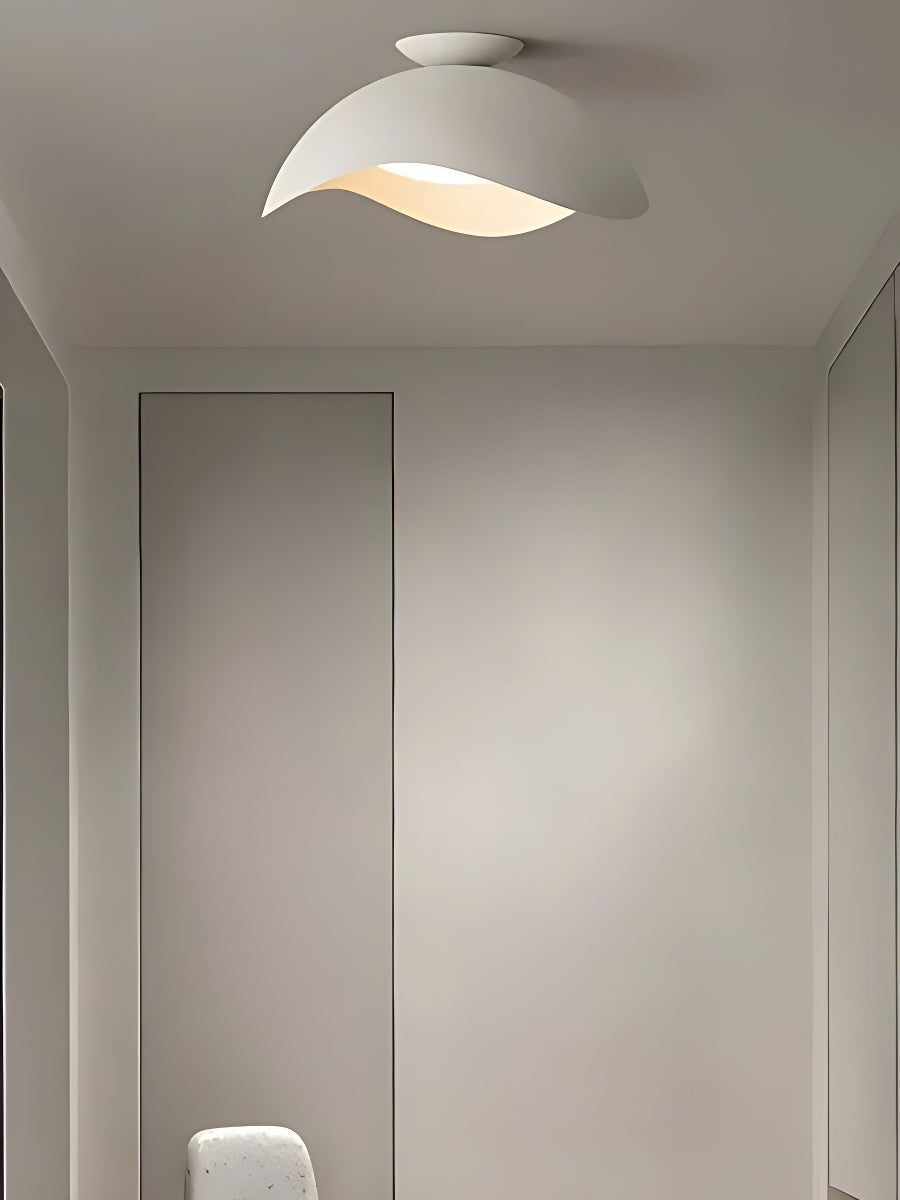 Simple Metal Wave Ceiling Light For Hallway | Souliia