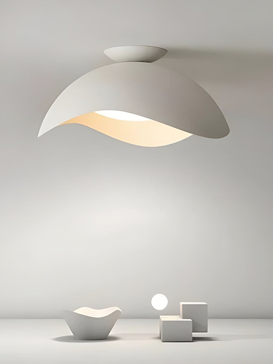 Simple Metal Wave Ceiling Light For Hallway | Souliia