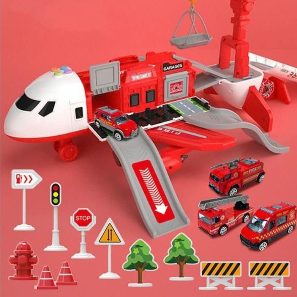 Sky Mission Airplane Playset — 32 cm Aircraft and Multi-Vehicle Fleet