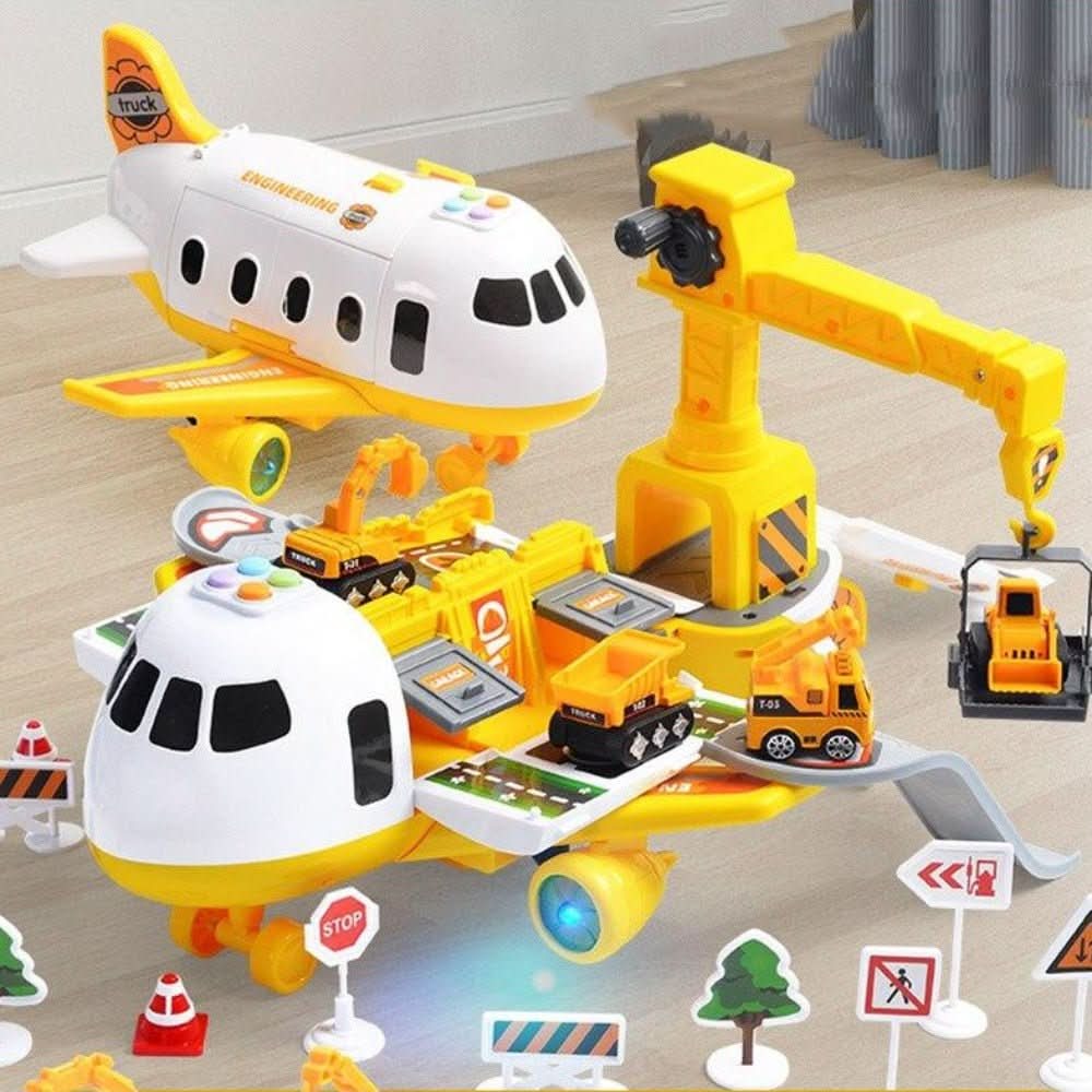 Sky Mission Airplane Playset — 32 cm Aircraft and Multi-Vehicle Fleet
