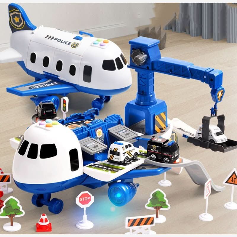 Sky Mission Airplane Playset — 32 cm Aircraft and Multi-Vehicle Fleet