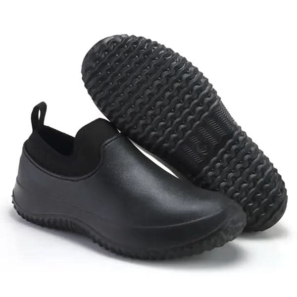 Drystep Slip-On Work Shoes — Waterproof Design, Non-Slip Grip Sole