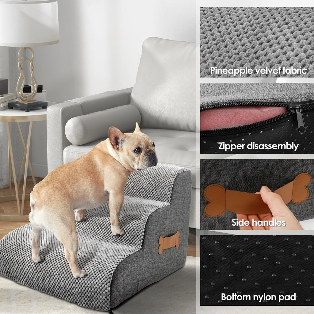ComfyClimb Soft Foam Dog Steps — Inclined Design, Non Slip Base, Cushioned Surface