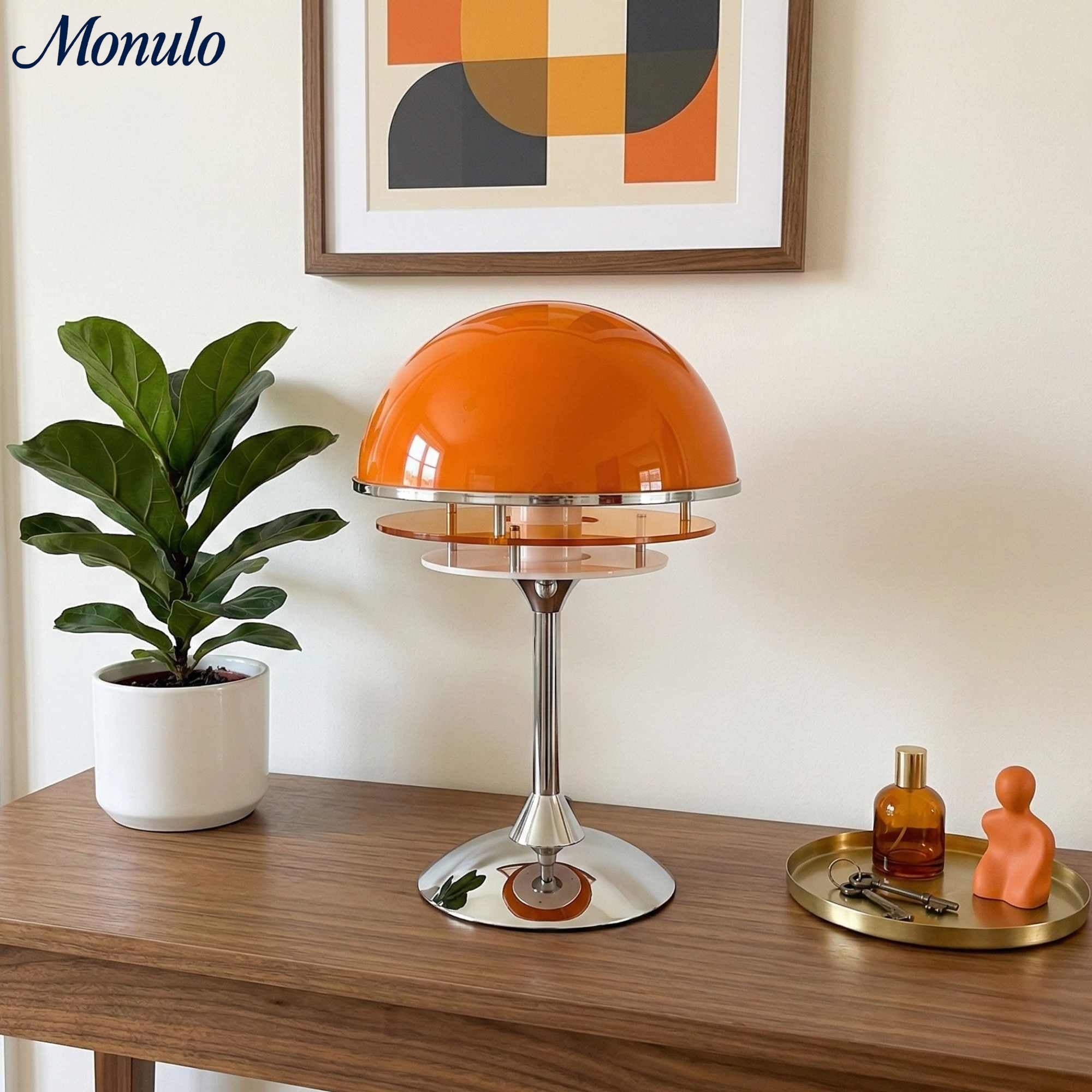 Sunset Bauhaus Vintage Stil Acryl Sonnenuntergang Tischlampe - AFTERGLOW S2 | Souliia
