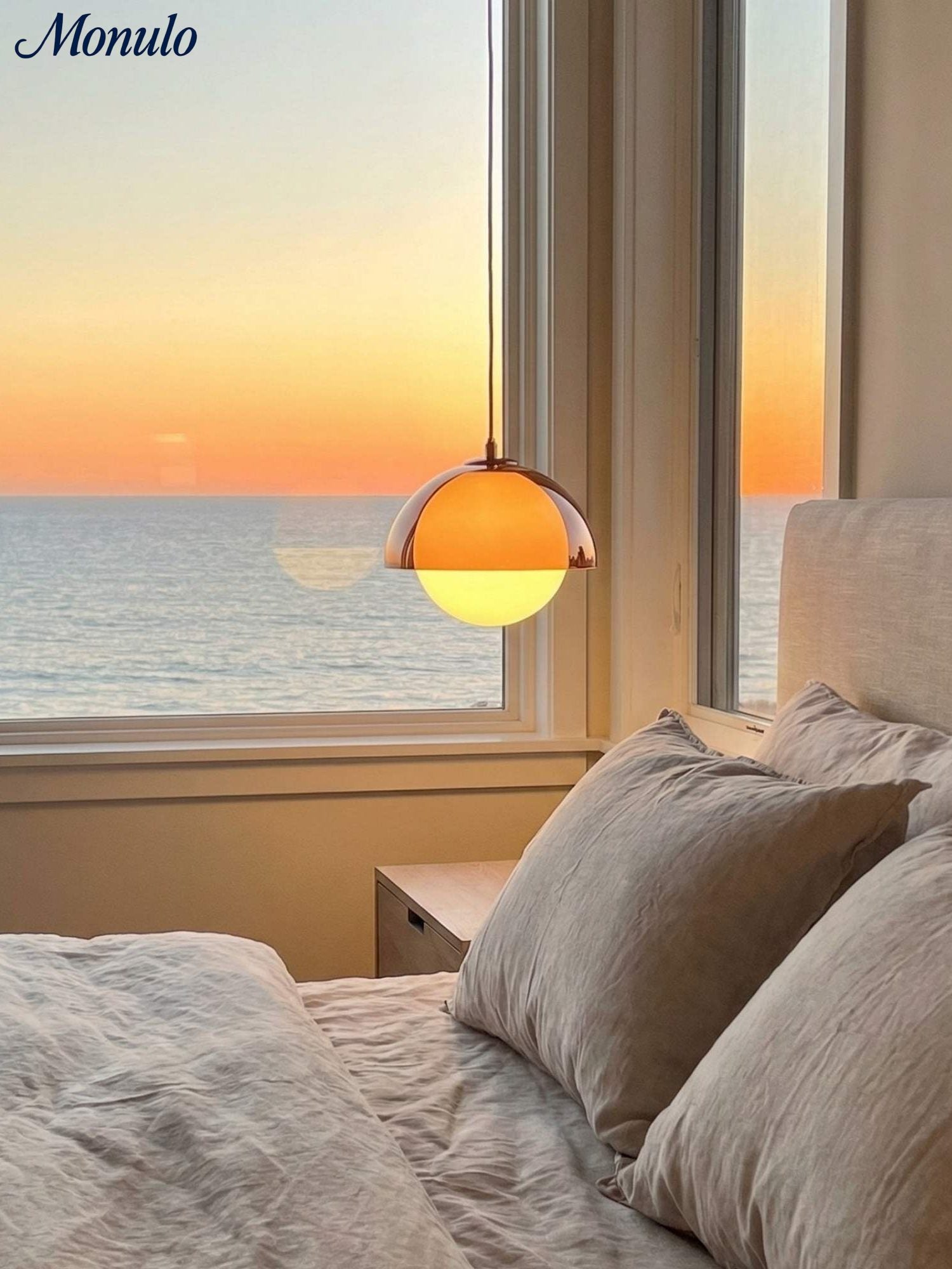 Sunset Afterglow Vintage Pendant Lamp Decorative Ambient Pendant Light for Bedroom and Reading Nook | Souliia