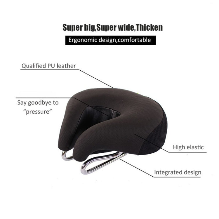 Seamless Bicycle Seat Mountain Bike Thick Soft Padding (Green)
